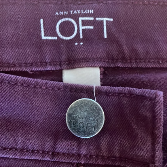 Loft Modern Skinny Burgundy Jeans - Picture 5 of 7